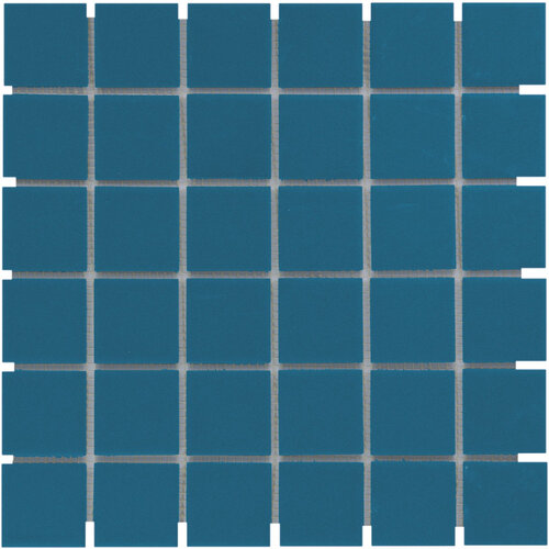 The mosaic factory The Mosaic Factory London mozaïektegel 4.8x4.8x0.6cm voor vloer binnen en buiten vierkant porselein blauw mat met antislip
