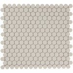 The mosaic factory The Mosaic Factory London mozaïektegel 1.9x0.5x0.5cm voor vloer voor binnen en buiten Rond Keramiek Wit