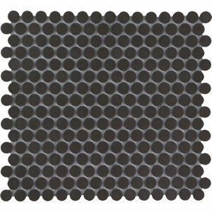 The mosaic factory The Mosaic Factory London mozaïektegel 1.9x0.5x0.5cm voor vloer voor binnen en buiten Rond Keramiek Zwart The Mosaic Factory London mozaïektegel 1.9x0.5x0.5cm voor vloer voor binnen en buiten Rond Keramiek Zwart