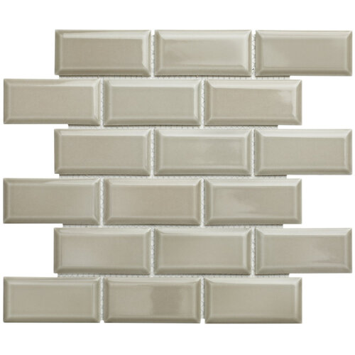 The Mosaic Factory Paris mozaiëktegel 4,5x9,5x0,65cm rechthoek geglazuurd porselein wand bekleding voor binnen en buiten vorstbestendig glanzend licht grijs The mosaic factory The Mosaic Factory Paris mozaiëktegel 4,5x9,5x0,65cm rechthoek geglazuurd porselein wand bekleding voor binnen en buiten vorstbestendig glanzend licht grijs