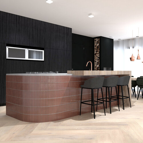 The Mosaic Factory Sevilla mozaïektegel 2x14.5x0.8cm voor wand kitkat finger Keramiek terra rood The mosaic factory The Mosaic Factory Sevilla mozaïektegel 2x14.5x0.8cm voor wand kitkat finger Keramiek terra rood