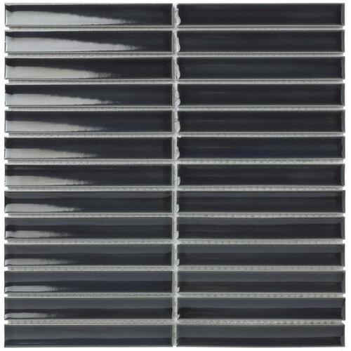 The Mosaic Factory Sevilla mozaïektegel 2x14.5x0.8cm voor wand kitkat finger Keramiek blauw grijs The mosaic factory The Mosaic Factory Sevilla mozaïektegel 2x14.5x0.8cm voor wand kitkat finger Keramiek blauw grijs