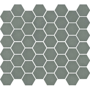 The Mosaic Factory Valencia mozaïektegel 4.3x4.9x0.5cm hexagon khaki mat voor wand en vloer en voor binnen en buiten vorstbestendig