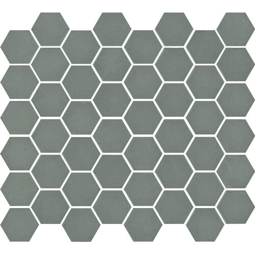 The mosaic factory The Mosaic Factory Valencia mozaïektegel 4.3x4.9x0.5cm hexagon khaki mat voor wand en vloer en voor binnen en buiten vorstbestendig