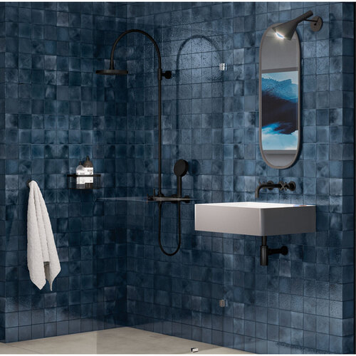 The Mosaic Factory Kasba Vierkant Porselein Indigo 9.7x9.7cm The mosaic factory The Mosaic Factory Kasba Vierkant Porselein Indigo 9.7x9.7cm