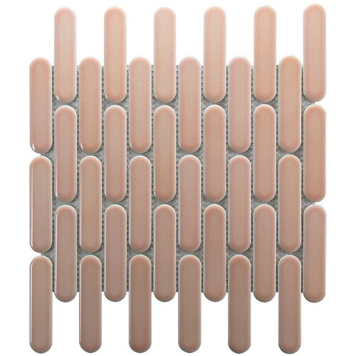 The Mosaic Factory Sevilla Ovaal KitKat Porselein Roze 2.3x9.8cm The mosaic factory The Mosaic Factory Sevilla Ovaal KitKat Porselein Roze 2.3x9.8cm