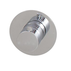 Brauer Chrome Edition inbouwthermostaat - inbouwdeel - 1 gladde knop - Chroom