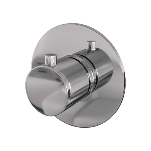 Brauer Chrome Edition inbouwthermostaat - inbouwdeel - 1 gladde knop - Chroom | Chroom Brauer Brauer Chrome Edition inbouwthermostaat - inbouwdeel - 1 gladde knop - Chroom | Chroom