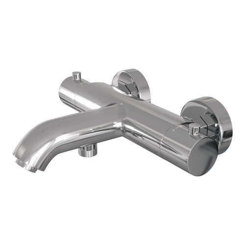 Brauer Brauer Chrome Edition Badkraan - douchegarnituur - handdouche staaf 1 stand - gladde knop - chroom