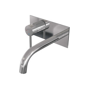 Brauer Brauer Chrome Carving inbouw wastafelmengkraan | Chroom | Gebogen uitloop | Achterplaat | Lang smal | Links Brauer Chrome Carving inbouw wastafelmengkraan | Chroom | Gebogen uitloop | Achterplaat | Lang smal | Links