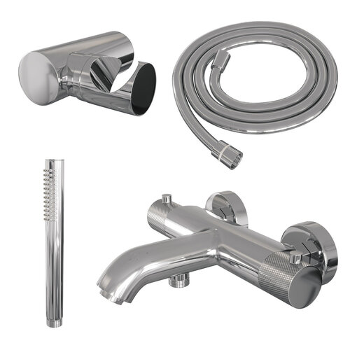 Brauer Chrome Carving Badkraan - douchegarnituur - handdouche staaf 1 stand - Carving knop - Chroom | Chroom | Staafmodel Brauer Brauer Chrome Carving Badkraan - douchegarnituur - handdouche staaf 1 stand - Carving knop - Chroom | Chroom | Staafmodel