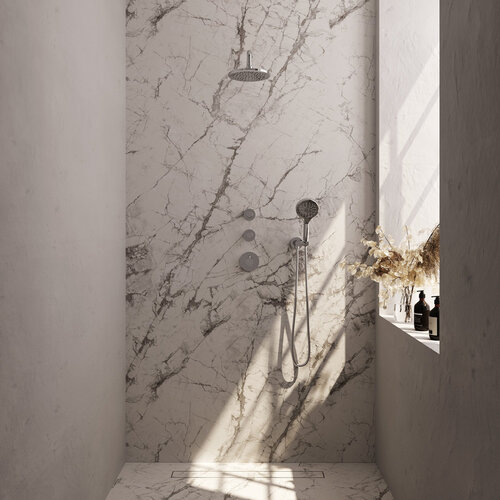 Brauer Chrome Carving Regendoucheset inbouw | Chroom | Ronde Handdouche | 20 cm | Gebogen wandarm | Nee Brauer Brauer Chrome Carving Regendoucheset inbouw | Chroom | Ronde Handdouche | 20 cm | Gebogen wandarm | Nee