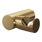 Brauer Brauer Gold Edition Badkraan - douchegarnituur - handdouche rond 3 standen - gladde knop - PVD - geborsteld goud