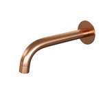 Brauer Brauer Copper Edition Baduitloop - gebogen uitloop 20cm - rozet - Koper geborsteld PVD