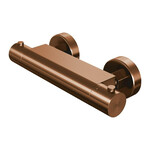 Brauer Brauer Copper Edition Thermostaatkraan opbouw - 2 gladde knoppen - PVD - geborsteld koper