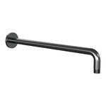 Brauer Brauer | Glad | 20cm | Gebogen wandarm | Staafhanddouche | Zonder glijstang | Geborsteld gunmetal PVD