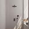 Brauer Gunmetal Edition Regendoucheset inbouw | Geborsteld Gunmetal Pvd | Ronde Handdouche | 30 cm | Rechte Wandarm | Nee