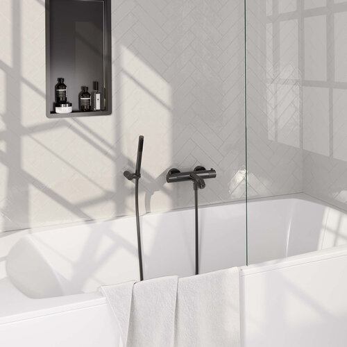 Brauer Gunmetal Carving Badkraan - douchegarnituur - handdouche staaf 1 stand - Carving knop - PVD - geborsteld gunmetal | Geborsteld gunmetal PVD | Staafmodel Brauer Brauer Gunmetal Carving Badkraan - douchegarnituur - handdouche staaf 1 stand - Carving knop - PVD - geborsteld gunmetal | Geborsteld gunmetal PVD | Staafmodel