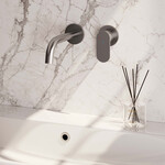 Brauer Brushed Edition inbouw wastafelmengkraan | Geborsteld RVS | Gebogen uitloop | Rozetten | Breed plat | Rechts Brauer Brauer Brushed Edition inbouw wastafelmengkraan | Geborsteld RVS | Gebogen uitloop | Rozetten | Breed plat | Rechts