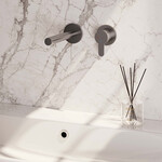 Brauer Brushed Edition inbouw wastafelmengkraan | Geborsteld RVS | Rechte uitloop | Rozetten | Smal plat | Rechts Brauer Brauer Brushed Edition inbouw wastafelmengkraan | Geborsteld RVS | Rechte uitloop | Rozetten | Smal plat | Rechts