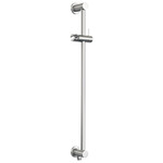 Brauer Brauer | Glad | 30cm | Gebogen wandarm | 3 standen handdouche | Met glijstang | Geborsteld RVS PVD