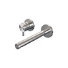 Brauer Brushed Edition inbouw wastafelmengkraan | Geborsteld RVS PVD | Rechte uitloop | Rozetten | Kort smal | Links