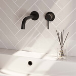 Brauer Black Edition inbouw wastafelmengkraan | Mat zwart | Gebogen uitloop | Rozetten | Lang smal | Rechts Brauer Brauer Black Edition inbouw wastafelmengkraan | Mat zwart | Gebogen uitloop | Rozetten | Lang smal | Rechts