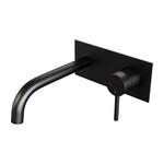 Brauer Black Edition inbouw wastafelmengkraan | Mat zwart | Gebogen uitloop | Achterplaat | Lang smal | Rechts Brauer Brauer Black Edition inbouw wastafelmengkraan | Mat zwart | Gebogen uitloop | Achterplaat | Lang smal | Rechts
