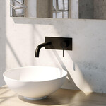 Brauer Black Edition inbouw wastafelmengkraan | Mat zwart | Gebogen uitloop | Achterplaat | Kort smal | Rechts Brauer Brauer Black Edition inbouw wastafelmengkraan | Mat zwart | Gebogen uitloop | Achterplaat | Kort smal | Rechts