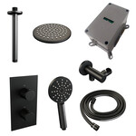 Brauer Black Carving Regendoucheset inbouw | Mat zwart | 20 cm | Nee | Plafondbuis | Ronde Handdouche Brauer Brauer Black Carving Regendoucheset inbouw | Mat zwart | 20 cm | Nee | Plafondbuis | Ronde Handdouche