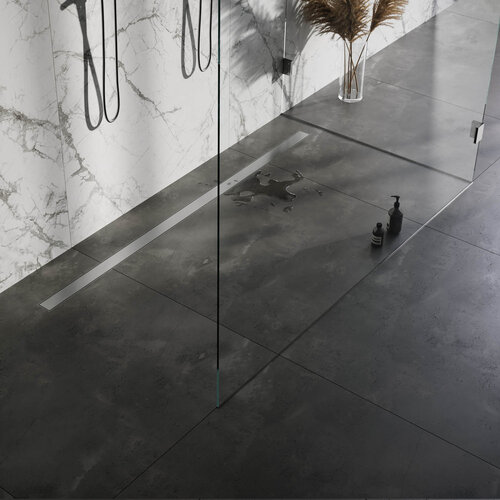 Brauer douchegoot | Geborsteld nikkel | 200cm Brauer Brauer douchegoot | Geborsteld nikkel | 200cm