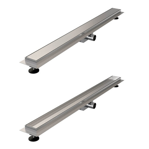 Brauer douchegoot | Geborsteld nikkel | 90cm Brauer Brauer douchegoot | Geborsteld nikkel | 90cm