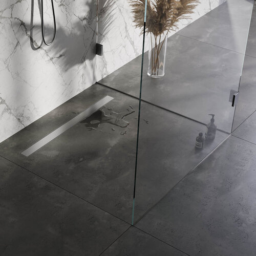 Brauer douchegoot | Geborsteld nikkel | 90cm Brauer Brauer douchegoot | Geborsteld nikkel | 90cm