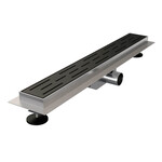 Brauer Douchegoot met rooster | Mat zwart | 60cm Brauer Brauer Douchegoot met rooster | Mat zwart | 60cm