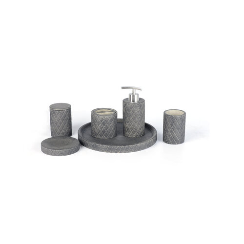 Ideavit Ideavit Isy Accessoireset 6-delig concrete beton look Grey