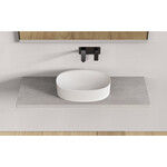 Ideavit Ideavit Solidcliff-50 opbouw wastafel 50x35x12,5cm Solidsurface mat wit