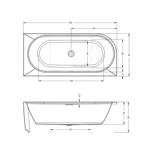 Riho Desire Corner halfvrijstaand bad | 184x84cm | Links | Wit | Zonder badvulcombinatie | Nee | Sparkle mood Riho Riho Desire Corner halfvrijstaand bad | 184x84cm | Links | Wit | Zonder badvulcombinatie | Nee | Sparkle mood