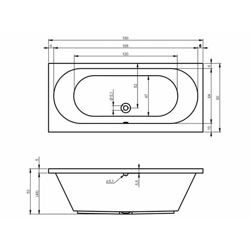 Riho Riho Easypool 3.1 Carolina whirlpoolbad 180x80cm rechts hydro 6+4+2 aero 11 colour speaker touch bediening inclusief poten en afvoer Wit