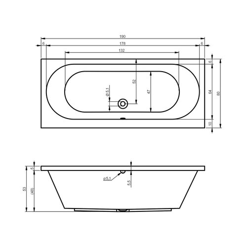 Riho Riho Easypool 3.1 Carolina whirlpoolbad 190x80cm rechts hydro 6+4+2 aero 11 colour speaker touch bediening inclusief poten en afvoer Wit