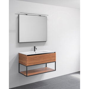Riho Graph-It badkamermeubelset 100x46x57.25cm met Wandspiegel met verlichting Greeploos 1 kraangat Copper