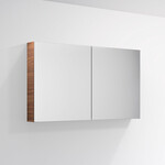 Riho Riho Graph-It badkamermeubelset 120x46x57.3cm met Spiegelkast met verlichting Greeploos 2 kraangaten Copper