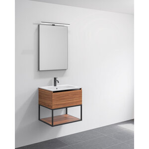 Riho Graph-It badkamermeubelset 60x46x57.25cm met Wandspiegel met verlichting Greeploos 1 kraangat Copper
