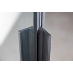 Riho Riho Grid draaideur 90x200cm zwart profiel en helder glas
