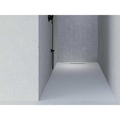Riho Riho Isola Douchevloer 140x90x3cm Kunstmarmer Leisteen structuur mat cement grijs