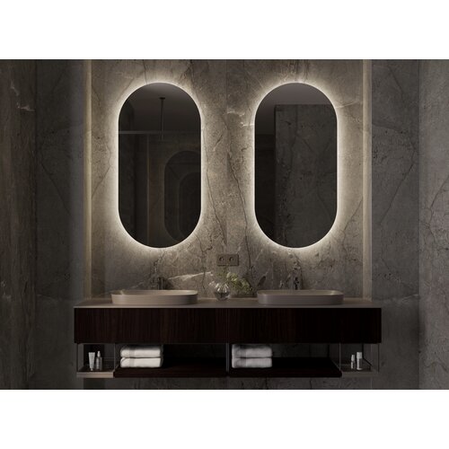 Martens Design Martens Design spiegel rond met verlichting en verwarming | Ovaal | 45x90 cm