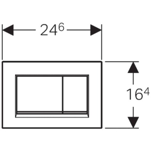 Geberit Geberit Sigma 30 bedieningspaneel glans wit/glansverchroomd/wit voor Sigma reservoirs 8cm (UP720) en 12cm (UP320)