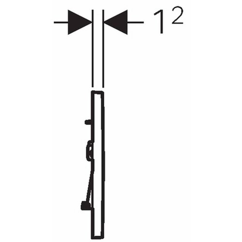 Geberit Geberit Sigma 30 bedieningspaneel glans wit/glansverchroomd/wit voor Sigma reservoirs 8cm (UP720) en 12cm (UP320)