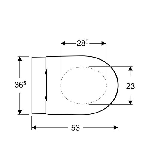 Geberit Geberit Icon wandclosetpack 36.6x53x38.1cm Diepspoel spoelrandloos Keramiek Wit glans