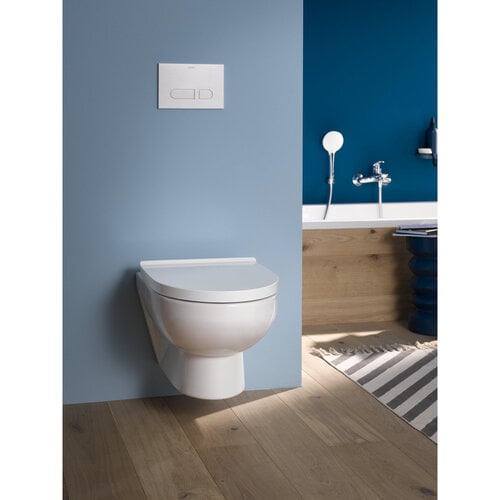 Duravit Duravit DuraStyle Basic WC-zitting 36.9x43.3x4.2cm compact met softclose met quickrelease Kunststof wit