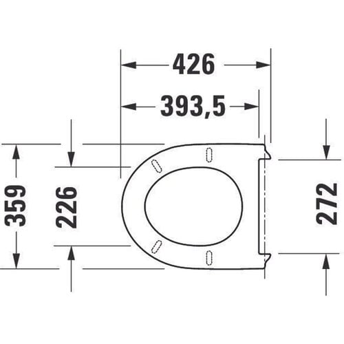 Duravit Duravit DuraStyle Basic WC-zitting 36.9x43.3x4.2cm compact met softclose met quickrelease Kunststof wit